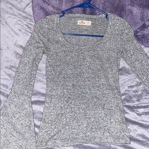 Grey hollister long bell sleeve